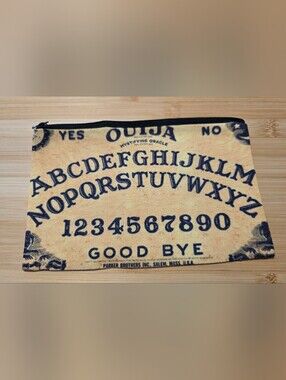 👻 Ouija Board Mystifying Oracle Pouch Makeup Bag Gothic Halloween Canvas NWOT